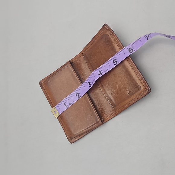 Vintage Coach Small Distressed Brown Wallet - Picture 8 of 10